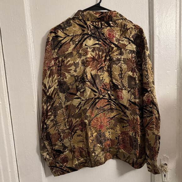 Boho Bohemian Silk Blend Eastern Style Gold Tones Witchy Celestial Abstract - Picture 7 of 10